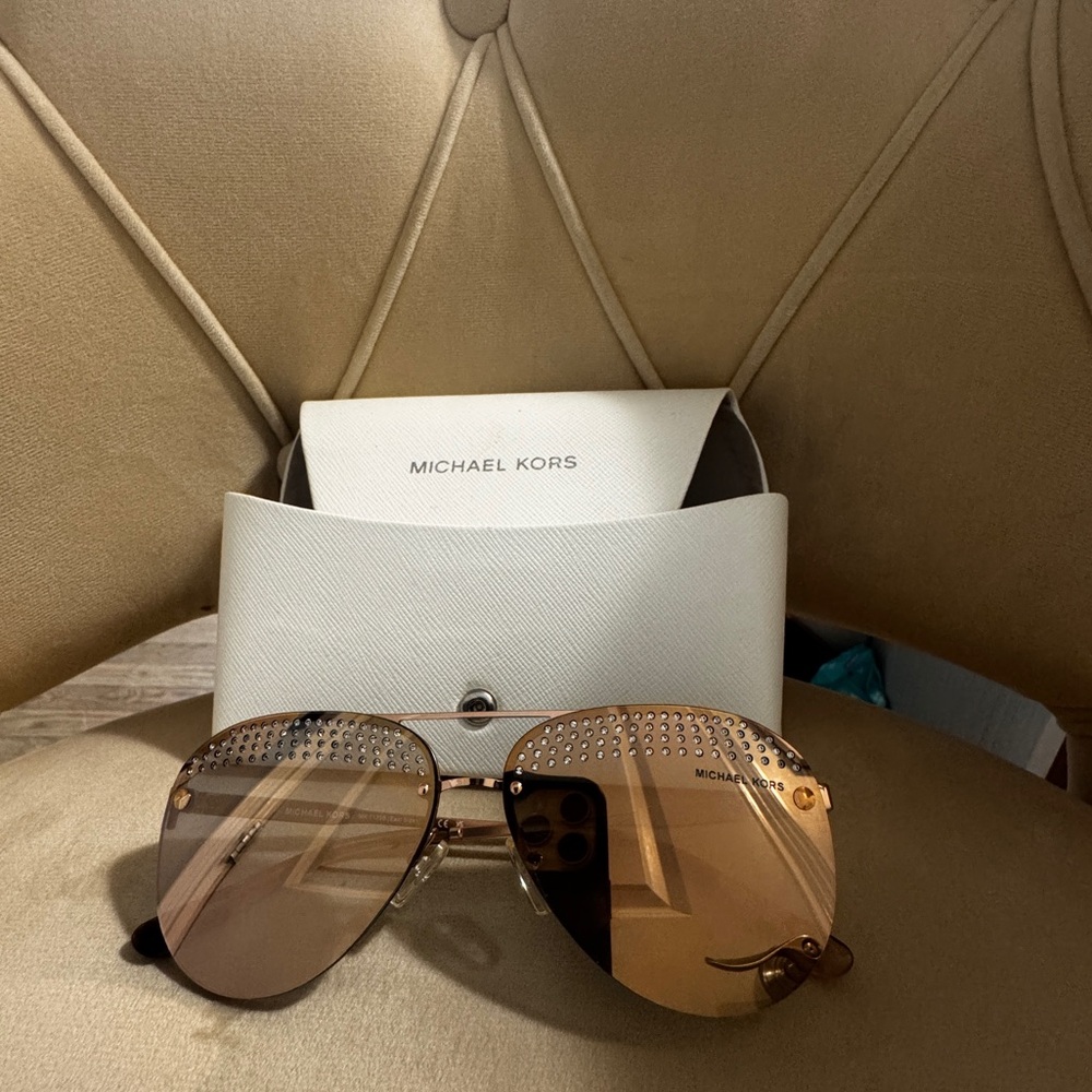 Michael Kors Rose Gold Studded Sunglasses